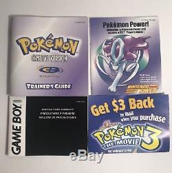 Pokemon Crystal Version (nintendo Game Boy Color, 2001) Cib Complet. Testé
