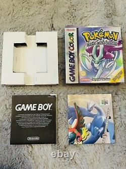 Pokemon Crystal (nintendo Game Boy Color, 2001) Boîte, Insert Et Dépliant Seulement