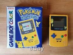 Pokemon Edition Spéciale Nintendo Game Boy Color Console Avec Accessoires Boxed
