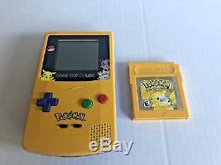 Pokemon Game Boy Color Pak Jaune Gameboy Système Portatif Pikachu Box Authentique