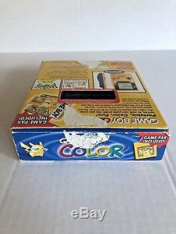 Pokemon Game Boy Color Pak Jaune Gameboy Système Portatif Pikachu Box Authentique