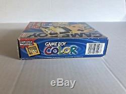 Pokemon Game Boy Color Pak Jaune Gameboy Système Portatif Pikachu Box Authentique