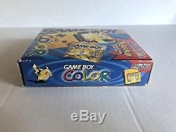 Pokemon Game Boy Color Pak Jaune Gameboy Système Portatif Pikachu Box Authentique