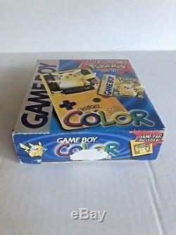 Pokemon Game Boy Color Pak Jaune Gameboy Système Portatif Pikachu Box Authentique