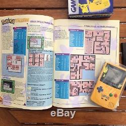 Pokemon Game Boy Couleur Console & Jaune & Stratégie Guide Bundle Nintendo