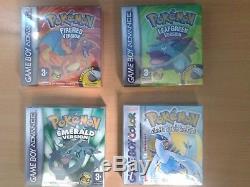 Pokémon Game Collection Complet En Boîte Gen 1 3 Game Boy, Color Ou Advance