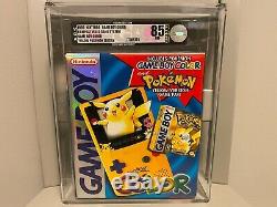 Pokemon Gameboy Color Console Jaune Vga Graded 85 Nouveau Scellés Nintendo Rare