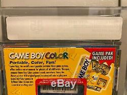 Pokemon Gameboy Color Console Jaune Vga Graded 85 Nouveau Scellés Nintendo Rare