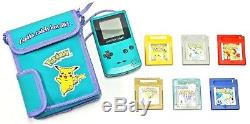 Pokemon Gameboy Color System Jeu Lot Jaune Rouge Bleu Argent Or Cristal Gbc