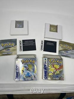 Pokemon Gold & Silver Version Cib Nintendo Gameboy Color Combo (2) Rare