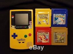 Pokemon Jaune Nintendo Gameboy Couleur Pokemon Jaune Bleu Rouge & Or Lot De Jeu