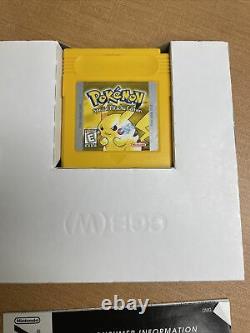 Pokemon Jaune Version Spéciale Pikachu Edition Gameboy Couleur Complète En Boîte