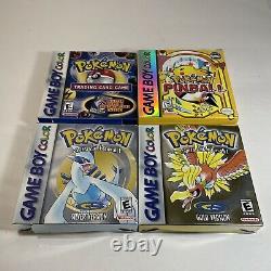 Pokemon Lot Trading Card Game, Argent, Or, Flipper Gameboy Couleur- Cib Complet