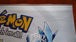 Pokemon Or Argent Gbc Vinyl Banner Nintendo Affichage Jeu Couleur Garçon Promo Rare