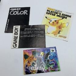 Pokemon Pikachu Edition Gameboy Couleur Avec Boîte Et Carnets