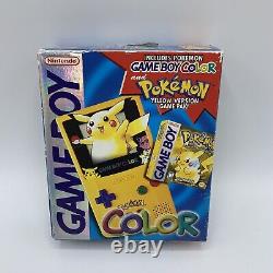 Pokemon Pikachu Edition Gameboy Couleur Avec Boîte Et Carnets