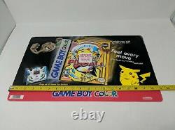 Pokemon Pinball Gameboy Color Counter Mat Signe Promo Store Display Vtg Jaune