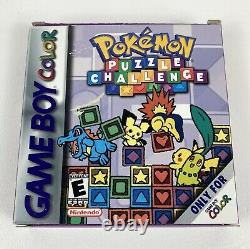 Pokemon Puzzle Challenge Nintendo Jeu Garçon Couleur 2000 En Boîte! Rare