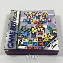 Pokemon Puzzle Challenge (nintendo Game Boy Color 2000) Complète En Boîte! Testés