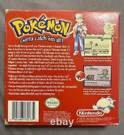 Pokemon Red Boxed Rare Première Impression Gameboy Original
