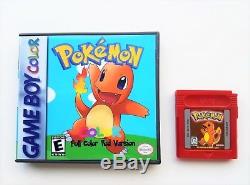 Pokemon Red Version Full Color Panier Personnalisé Avec Case (nintendo Game Boy)
