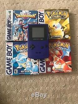 Pokémon Rouge + Bleu + Jaune Et Dragon Warrior 3 Gameboy Couleur Lot