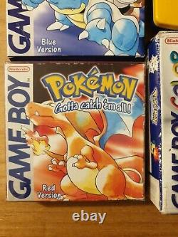 Pokémon Rouge Jaune Bleu Boxed Nintendo Gameboy Couleur Pokémon Édition Spéciale