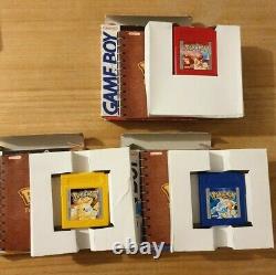 Pokémon Rouge Jaune Bleu Boxed Nintendo Gameboy Couleur Pokémon Édition Spéciale