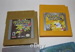 Pokemon Rouge + Jaune + Bleu + Or + Argent + Crystal Game Boy Couleur Lot