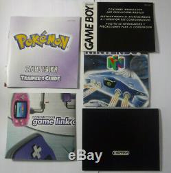 Pokemon Version Cristal Nintendo Gameboy Color Complete Game Boy