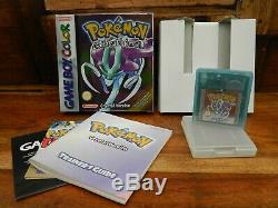 Pokemon Version Cristal Pour Nintendo Gameboy Color Couleur Boxed Et Complète