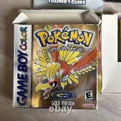 Pokémon Version Or (Nintendo Game Boy Color) Boîte & Nouvelle Batterie EUR/PAL/RU