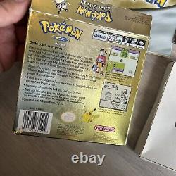 Pokémon Version Or (Nintendo Game Boy Color) Boîte & Nouvelle Batterie EUR/PAL/RU