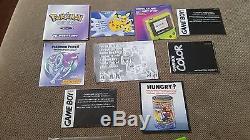 Pokémon Vert Cristal Game Boy Color System Bundle Rare