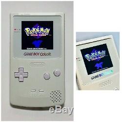 Pure White Game Boy Color Mod Ips V2 Console Écran LCD Entièrement Rétro-éclairage Blanc