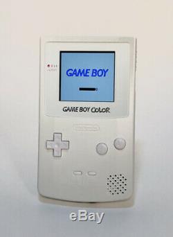 Pure White Game Boy Color Mod Ips V2 Console Écran LCD Entièrement Rétro-éclairage Blanc