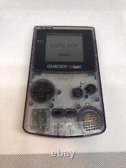 RARE 1998 Nintendo Game Boy Color / Couleur VIOLET TRANSPARENT / TRANSPARENT