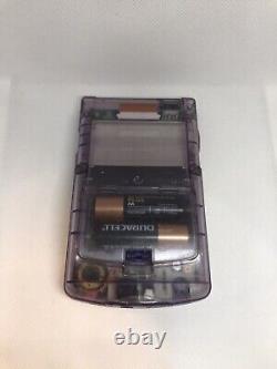 RARE 1998 Nintendo Game Boy Color / Couleur VIOLET TRANSPARENT / TRANSPARENT