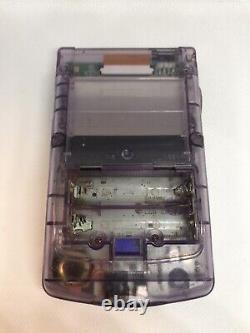 RARE 1998 Nintendo Game Boy Color / Couleur VIOLET TRANSPARENT / TRANSPARENT