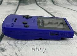Rare Authentic Nintendo Game Boy Couleur Cgb-001 Raisin Violet Cib Japon Gbc Avec Boîte
