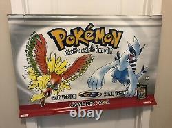 Rare! Couleur Authentique Pokémon Or Nintendo Gameboy Promo Magasin Afficher Bannière
