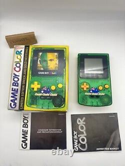 Rare Nintendo Gameboy Color Transparent Vert Ozzie! Ozzie! Ozzie!