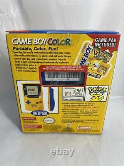 Rare Pokemon Game Boy Color Gbc Pokemon Yellow Ver. Jeu Pikachu Nouveau Scellé Nm