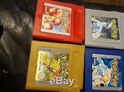 Remis À Neuf Game Boy Color Console Gbc Avec 6 Jeux Véritables Pokemon