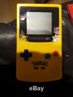 Remis À Neuf Game Boy Color Console Gbc Avec 6 Jeux Véritables Pokemon