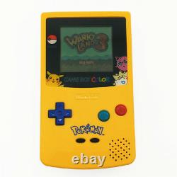 Remise À Neuf Pikachu Limited Edition Nintendo Game Boy Color Console + Carte De Jeu