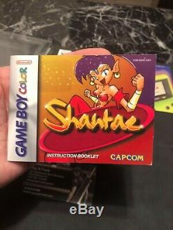 Shantae Authentic Cib Complet Menthe Ultra Rare! Nintendo Gbc Game Boy Couleur
