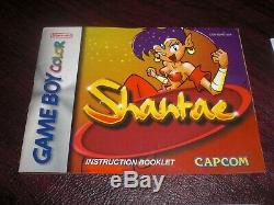 Shantae Pour Nintendo Game Boy Manuel De Jeu En Couleur D'origine Complete Avec Box Rare