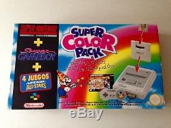 Snes Super Nintendo Pack Couleur Completa España Esp Game Boy