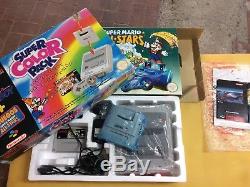 Super Nintendo Snes Pack Couleur Mario All Stars + Game Boy Pal Espana Esp Rare